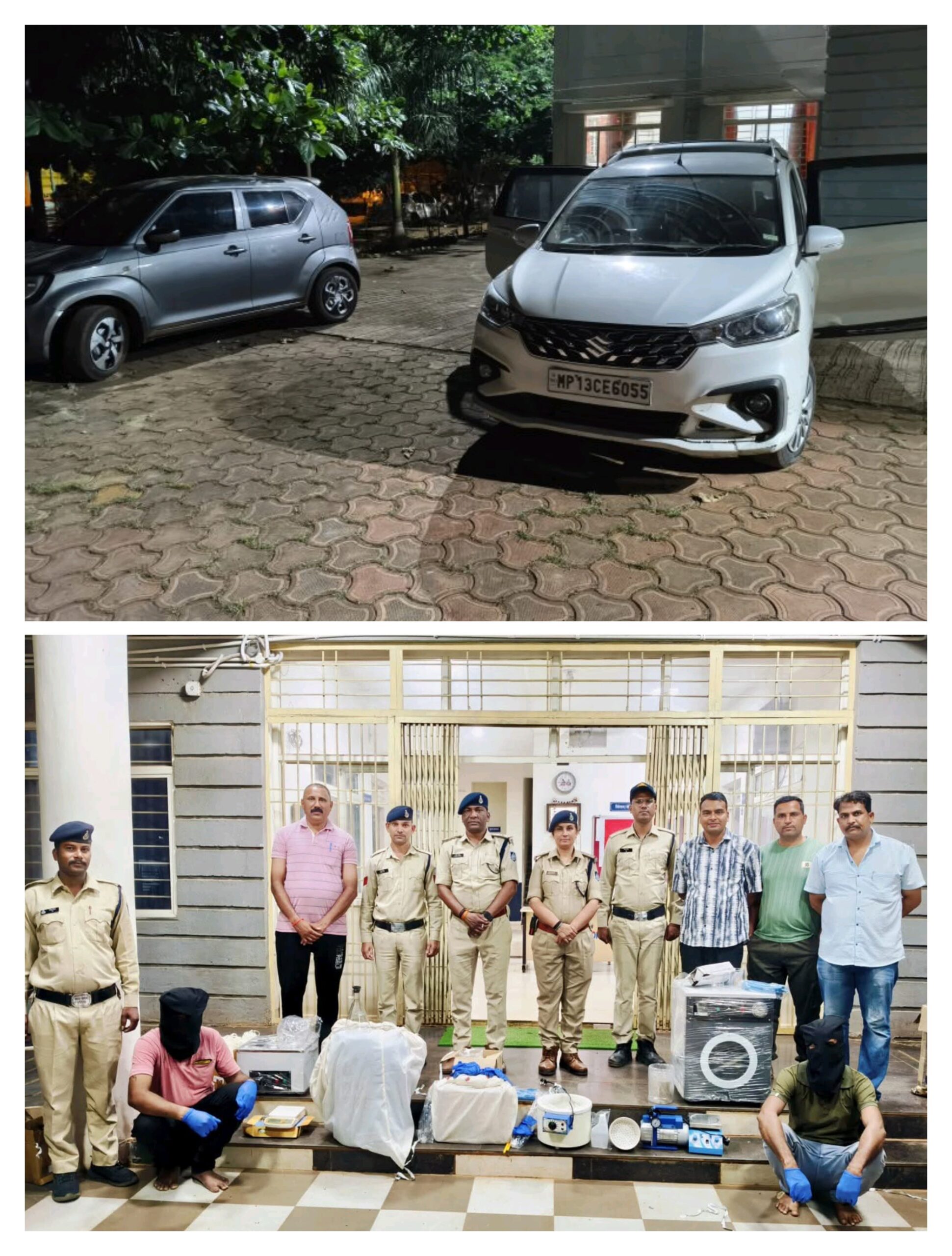 भाजपा नेता की कार में से 5 करोड़ एमडी-ड्रग बरामद, ड्रग बनाने की मशीनें भी मिली, भाजपा तनोडिया मंडल उपाध्यक्ष राहुल अंजाना गाड़ी छोड़ हुए फरार।