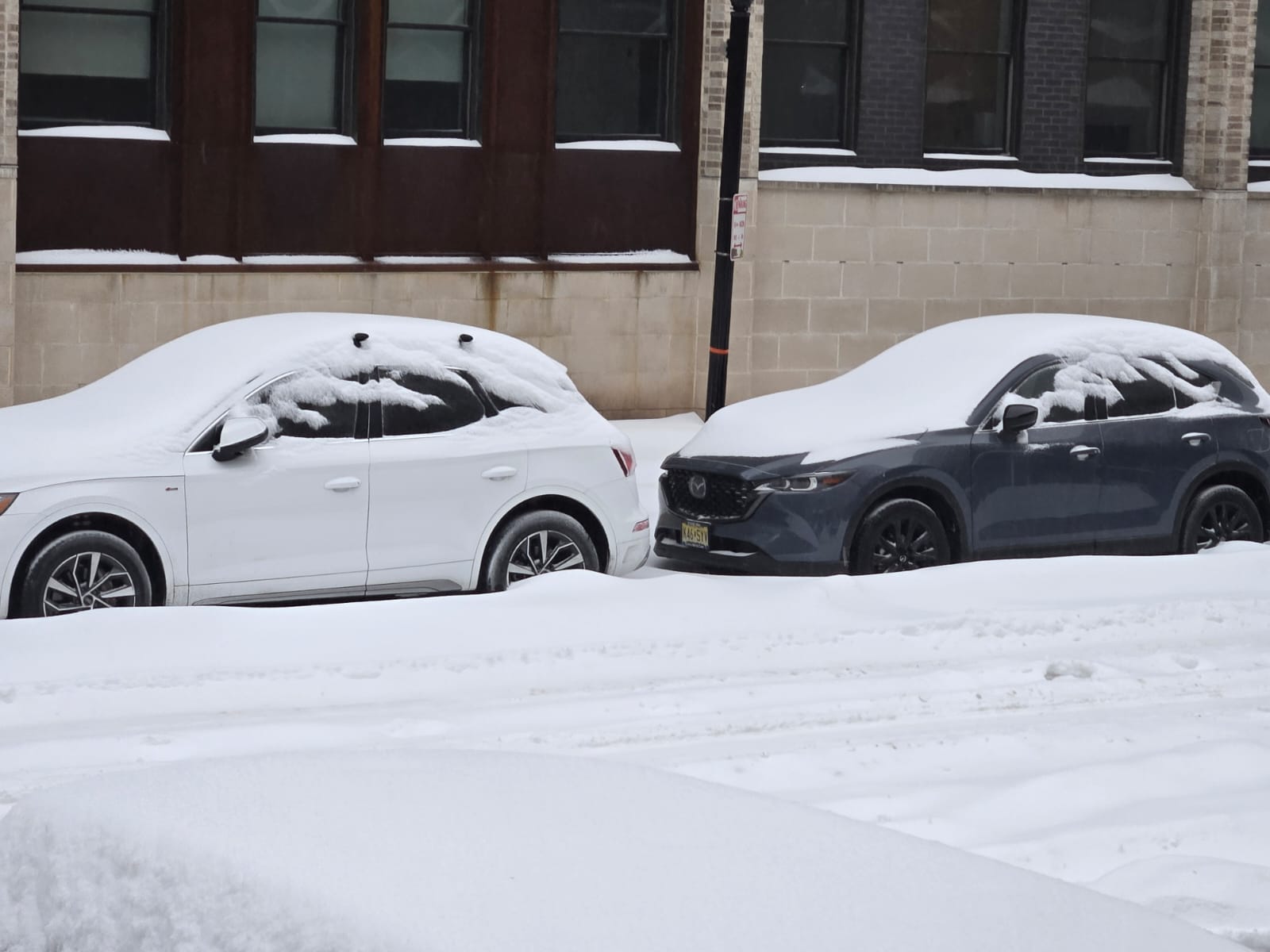 हडसन नदी में तैरती बर्फ, न्यूयॉर्क की सड़कों पर बर्फ के ढेर