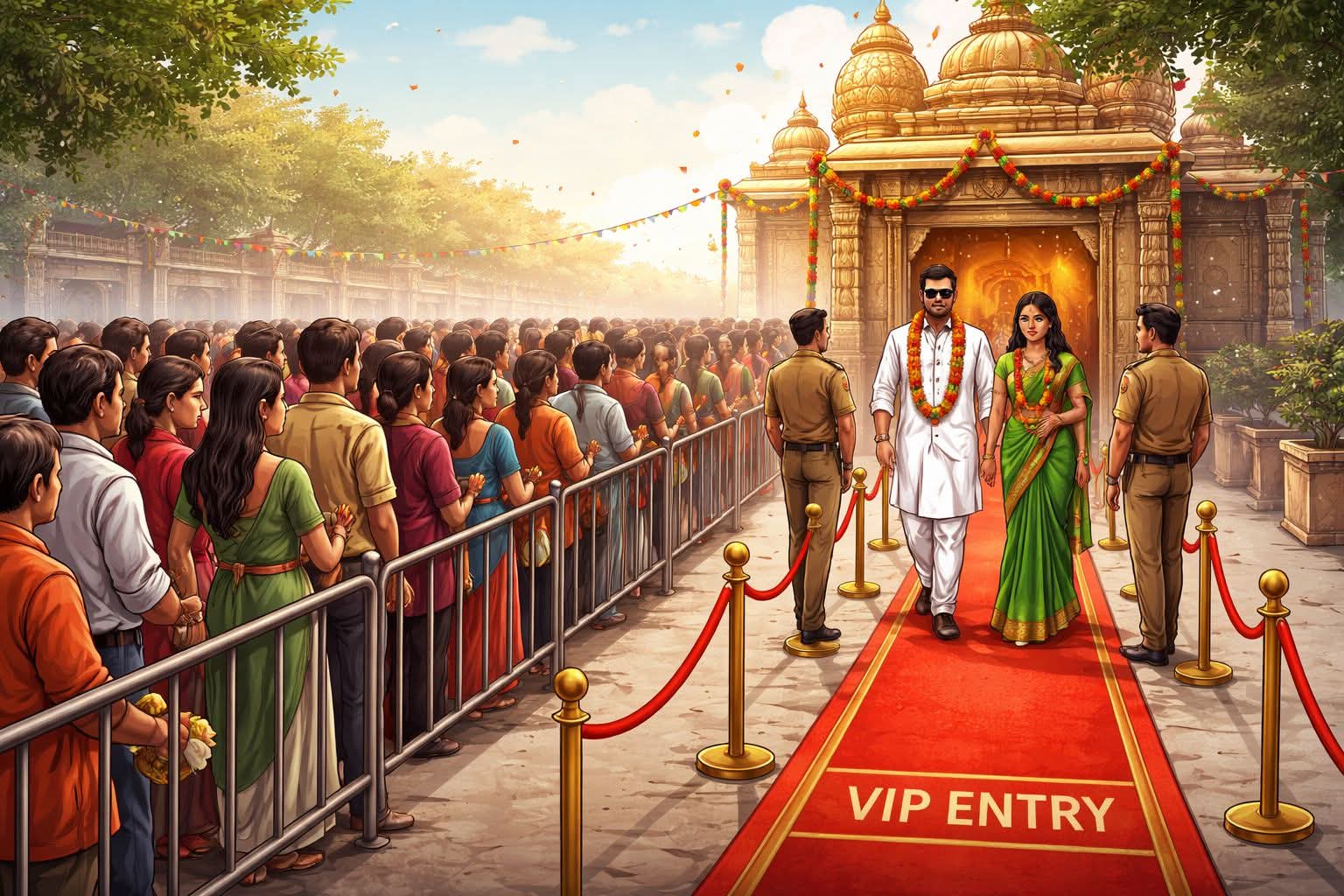 आस्था का बाजारीकरण: वीआईपी दर्शन और आम श्रद्धालु की उपेक्षा पर एक गंभीर सवाल।