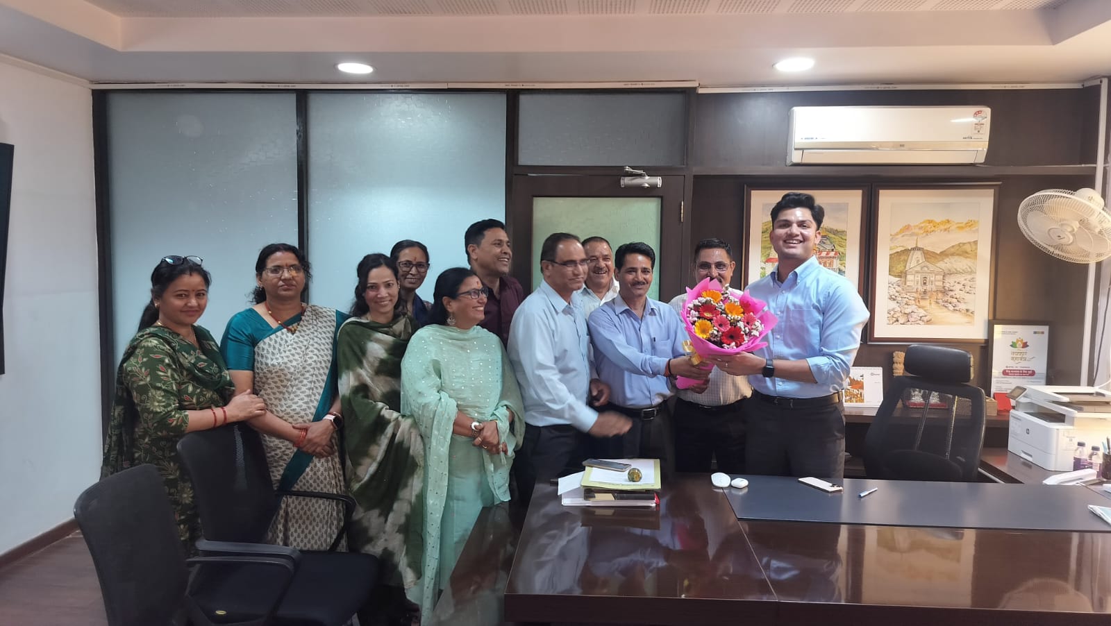 जीएमवीएन कर्मचारी संघ प्रतिनिधिमंडल ने एमडी से की भेंट।