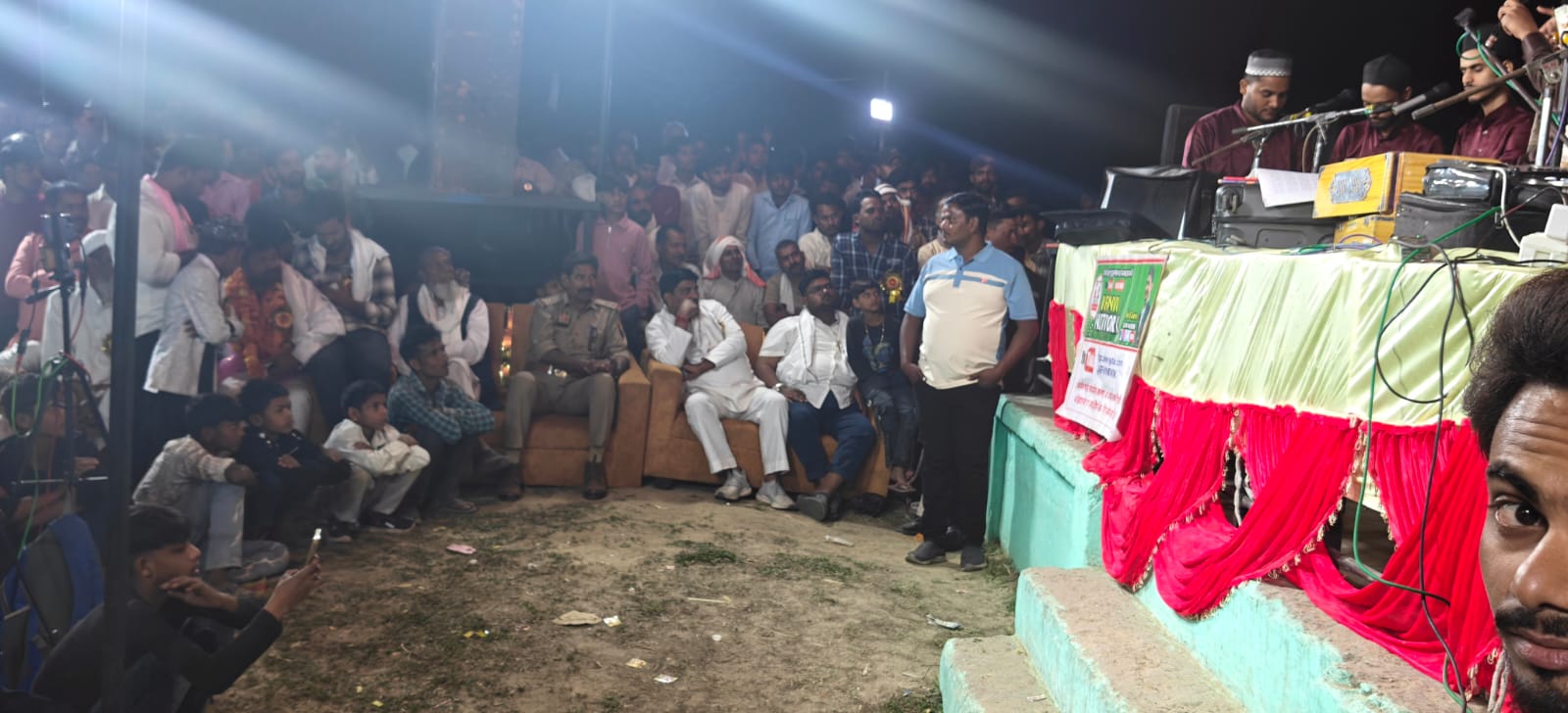 क्षेत्र के नगवा में गौसिया चिश्तिया मेला, कव्वाली की सूफियाना महफिल के साथ हुआ शानदार समापन।  