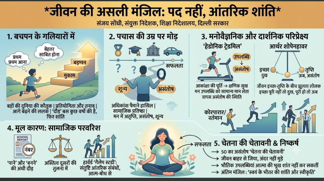 जीवन की असली मंजिल: पद नहीं, आंतरिक शांति