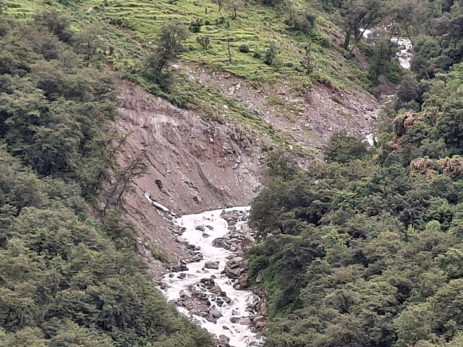 तुंगनाथ घाटी के ताला तोक में लगातार भूस्खलन।       दो दर्जन से अधिक परिवारों पर मंडराया संकट। 