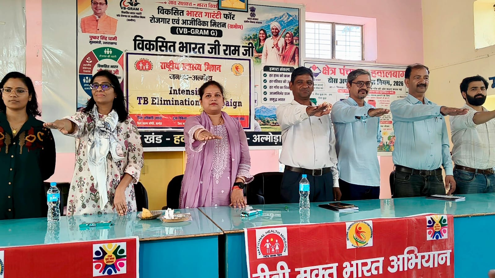 टीबी मुक्त भारत अभियान के तहत जनप्रतिनिधियों को दिया प्रशिक्षण।