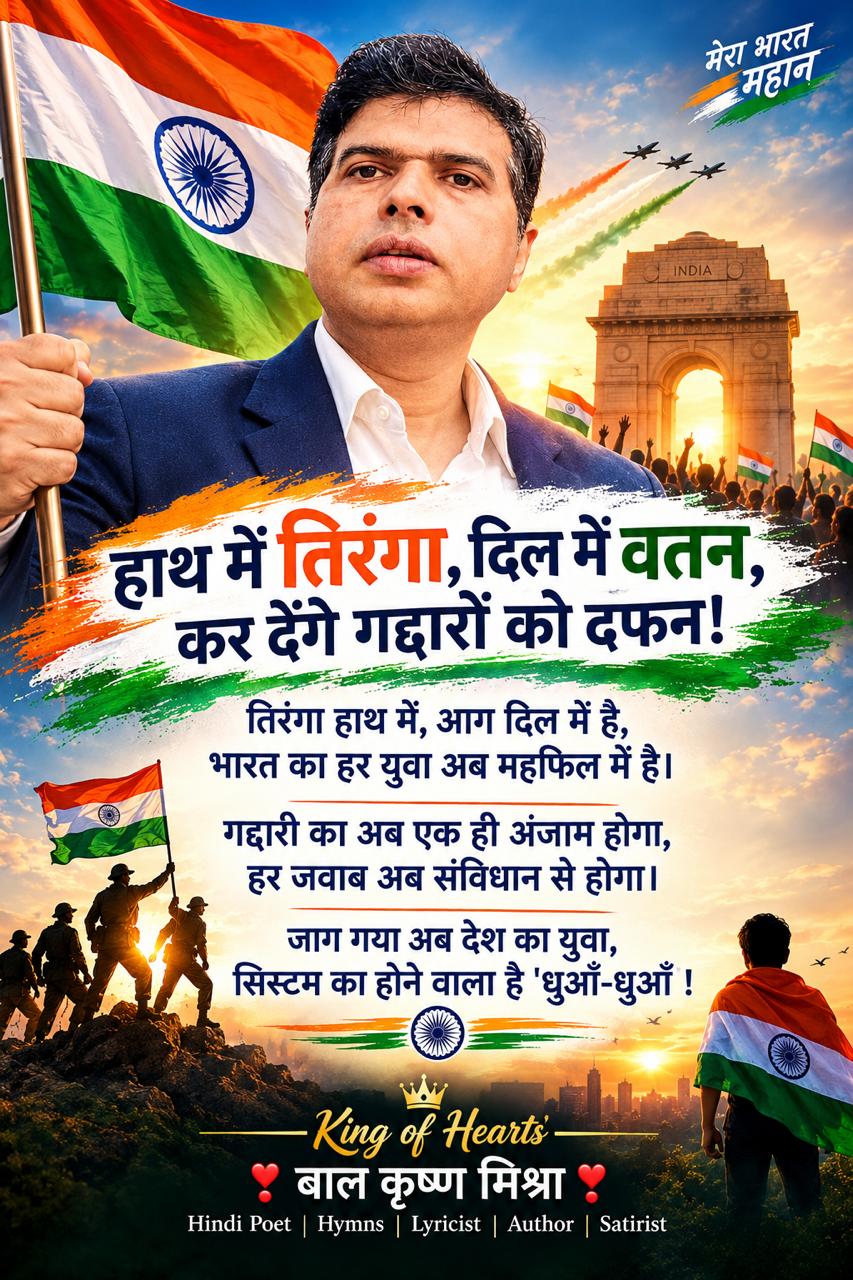 हाथ में तिरंगा, दिल में वतन,