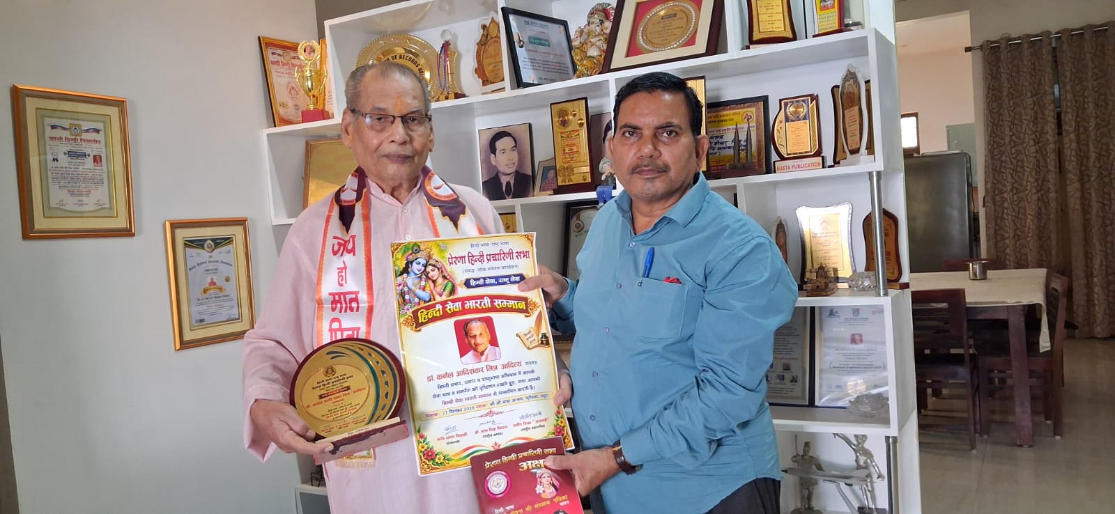लखनऊ के प्रख्यात कवि, साहित्यकार, सेना से सेवानिवृत्त डॉ कर्नल आदिशंकर मिश्र ‘आदित्य’ को हिन्दी सेवा भारती सम्मान-2026