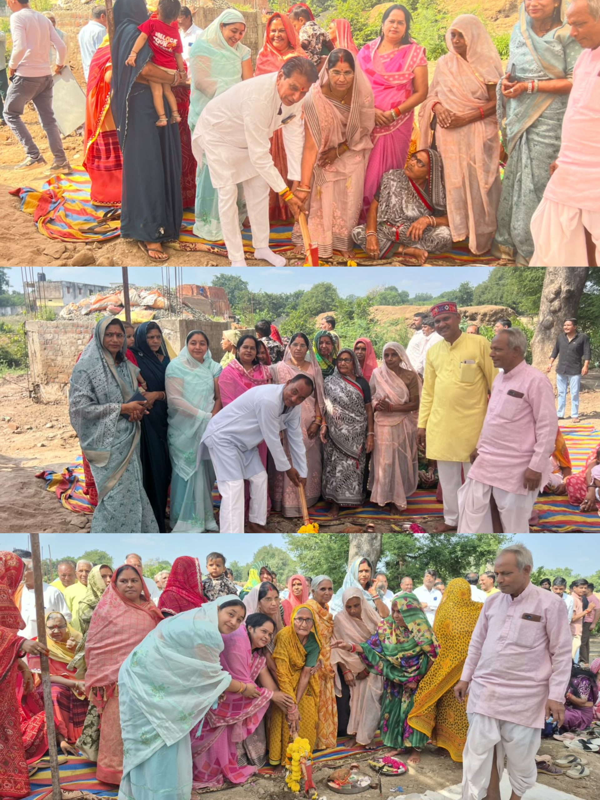 नगर के वार्ड क्रमांक 4 में सीसी रोड का किया भूमि पूजन   जिसमें रहवासियों को मिलेगी आवागमन में सुविधा मिलेगी और   हनुमान मंदिर के पास चौक एवं गलियों में होगा सड़क निर्माण।